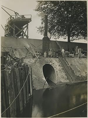 Underground Paris Egouts Sewers catacombs construction Old Photo 1932 #34