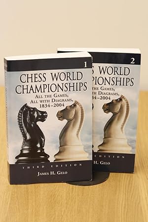 CHESS WORLD CHAMPIONSHIPS: ALL THE GAMES, ALL WITH DIAGRAMS, 1834-2004 (2 books)