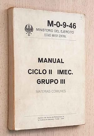 MANUAL CICLO II IMEC. GRUPO III - MATERIA COMUNES