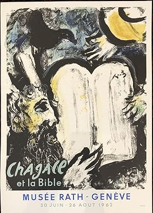 Bild des Verkufers fr CHAGALL et la Bible. (Original Art Exhibition Poster) zum Verkauf von Lost Horizon Bookstore