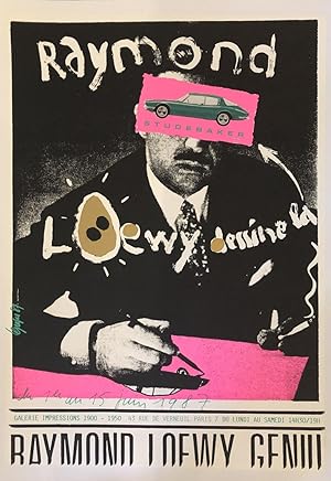 RAYMOND LOEWY dessine la Studebaker. Galerie Impressions 1900-1950. (Original Poster)
