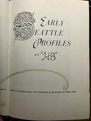 Imagen del vendedor de Early Seattle Profiles by "HB" a la venta por Long Brothers Fine & Rare Books, ABAA