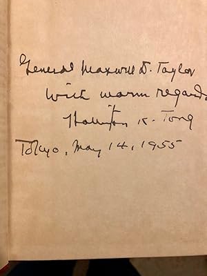 Seller image for INSCRIBED To Gen. Maxwell Taylor: dateline: CHINA The Beginning of China's Press Relations with the World for sale by Long Brothers Fine & Rare Books, ABAA