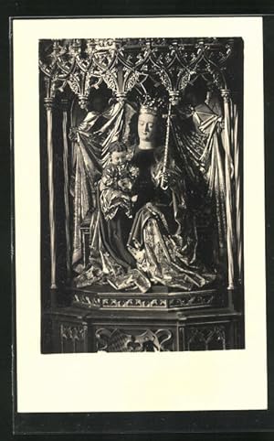 Bild des Verkufers fr Ansichtskarte Mnchen-Ramersdorf, Kirche Maria Ramersdorf, Madonna von Erasmus Grasser zum Verkauf von Bartko-Reher