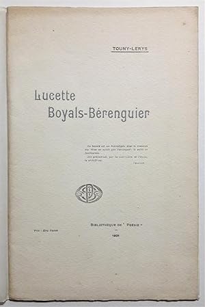 Lucette Boyals-Bérenguier.