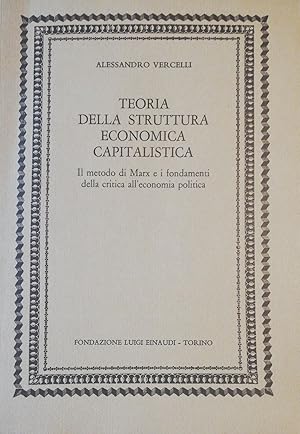 Immagine del venditore per TEORIA DELLA STRUTTURA ECONOMICA CAPITALISTICA venduto da libreria minerva