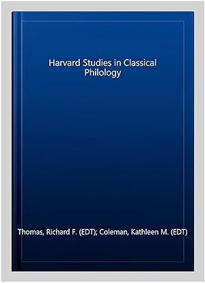 Immagine del venditore per Harvard Studies in Classical Philology venduto da GreatBookPrices