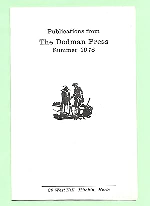 Bild des Verkufers fr Publications from The Dodman Press - Summer 1978 zum Verkauf von The Bookshop at Beech Cottage