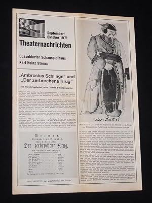 Seller image for Theaternachrichten des Dsseldorfer Schauspielhauses, September/ Oktober 1971 for sale by Fast alles Theater! Antiquariat fr die darstellenden Knste