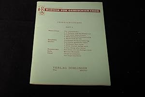 Bild des Verkufers fr Bltter fr Gemischten Chor Probepartituren Heft 3 Vier Adventslieder. zum Verkauf von Versandantiquariat Ingo Lutter