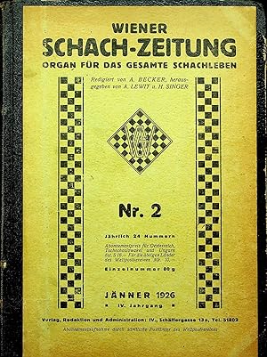 Wiener Schachzeitung Jahrgang, 1926