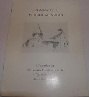 Immagine del venditore per Hommage A Yehudi Menuhin. 14-26 Aout 1966. Yehudi Menuhin Festival a l'eglise de Saanen. venduto da Wittenborn Art Books