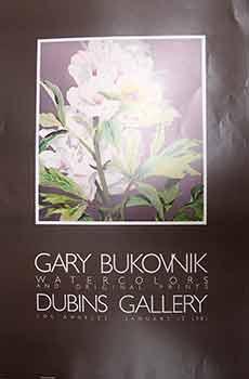 Bild des Verkufers fr Peonies. (Exhibition: Gary Bukovnik Watercolors and Original Prints, Dubins Gallery, Los Angeles, January 17, 1981.) (Poster) zum Verkauf von Wittenborn Art Books