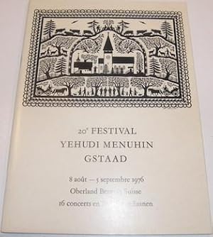 Imagen del vendedor de 20c Festival Yehudi Menuhin Gstaad. 8 Aout - 5 Septembre 1976. Oberland Bernois Suisse. a la venta por Wittenborn Art Books