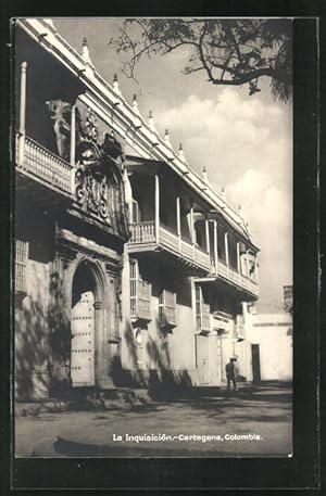 Postcard Cartagena, La Inquisición, Strassenpartie in der Stadt