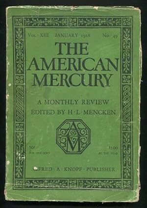 Bild des Verkufers fr The American Mercury (January 1928) zum Verkauf von ReadInk, ABAA/IOBA