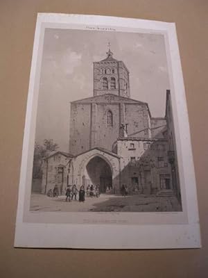 AUVERGNE : PUY-DE-DOME : CLERMONT NOTRE-DAME DU PORT LITHOGRAPHIE