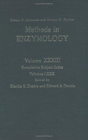 Cumulative Subject Index, Volumes I-30 (Volume 33) (Methods in Enzymology (Volume 33))