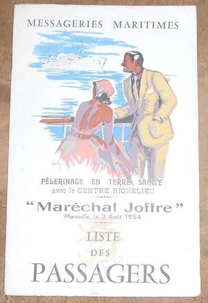 Liste des Passagers sur le « Maréchal Joffre » le 2 Août 1954