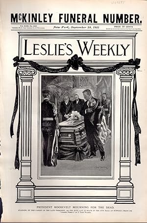 Immagine del venditore per ENGRAVING: "President Roosevelt Mourning for the Dead". Photoengravings from Leslie's Weekly Illustrated: September 28, 1901 venduto da Dorley House Books, Inc.