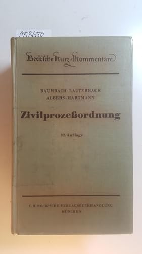 Immagine del venditore per Zivilprozessordnung : mit Gerichtsverfassungsgesetz und anderen Nebengesetzen. 32. Aufl. venduto da Gebrauchtbcherlogistik  H.J. Lauterbach