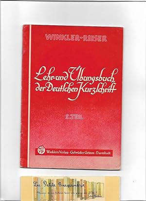 Image du vendeur pour Lehr- und bungsbuch der Deutschen Kurzschrift mis en vente par La Petite Bouquinerie