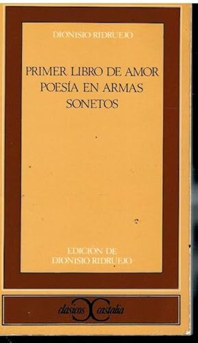 Imagen del vendedor de PRIMER LIBRO DE AMOR / POESA EN ARMAS / SONETOS. Edicin del autor. 1 edicin. a la venta por angeles sancha libros