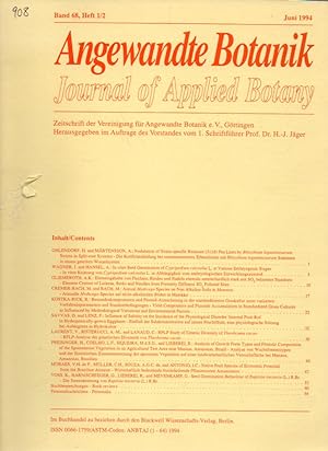Immagine del venditore per Angewandte Botanik Band 68, Heft 1/2 Juni 1994 venduto da Clivia Mueller