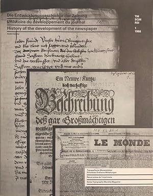 Bild des Verkufers fr Typografische Monatsbltter, Nr. 1, 1988 zum Verkauf von Rolf Nlkes - kunstinsel.ch
