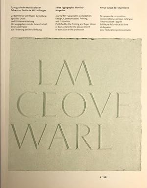 Typografische Monatsblätter, Nr. 4, 1991