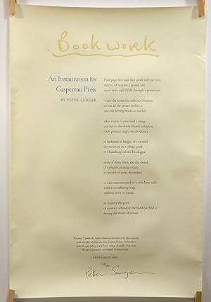 Seller image for Bookwork: "An Instauration for Gaspereau Press" [Broadside Poem] for sale by Quill & Brush, member ABAA