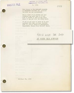 Seller image for Those Were the Days! [At Good Old Siwash] (Original screenplay for the 1940 film) for sale by Royal Books, Inc., ABAA