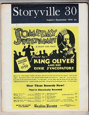 Seller image for Storyville 30 August - September 1970 | Cover - King Oliver | Inside - Muted Brass, Clarence Williams discography conclusion, Milton Batiste, House Bands at Savoy Hotel (Orpheans, Havana Band and Murray's Ragtime Trio) for sale by *bibliosophy*