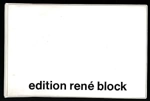 Bild des Verkufers fr Edition Rene Block. 1972. zum Verkauf von Antiquariat Lenzen