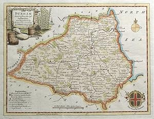 Antique Map DURHAM, Thomas Kitchin, Original County Map c1780