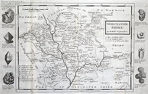 Antique Map WORCESTERSHIRE, Herman Moll, Original c1724