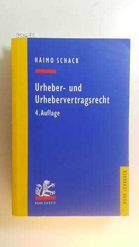 Seller image for Urheber- und Urhebervertragsrecht. 4., neu bearb. Aufl. for sale by Gebrauchtbcherlogistik  H.J. Lauterbach