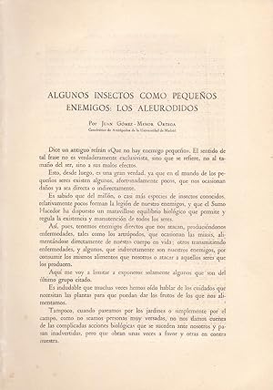 Seller image for ALGUNOS INSECTOS COMO PEQUEOS ENEMIGOS: LOS ALEURODIDOS (EXTRAIDO ORIGINAL DEL AO 1953, ESTUDIO COMPLETO TEXTO INTEGRO) for sale by Libreria 7 Soles