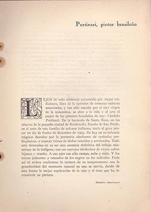 Seller image for PORTINARI, PINTOR BRASILEO (EXTRAIDO ORIGINAL DEL AO 1952, ESTUDIO COMPLETO TEXTO INTEGRO) for sale by Libreria 7 Soles