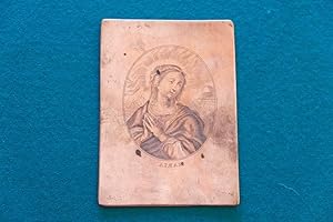 AN ORIGINAL COPPER PLATE for an engraving entitled MARIA