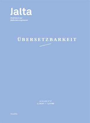 Seller image for bersetzbarkeit : Jalta. Positionen zur jdischen Gegenwart 07 for sale by AHA-BUCH GmbH