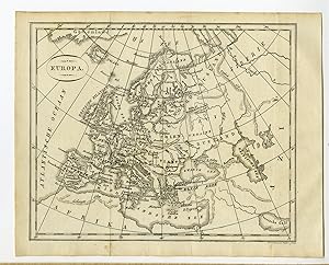 Antique Print-ANTIQUE MINIATURE MAP-EUROPE-Veelwaard-1841