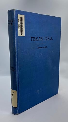 Imagen del vendedor de Texas, C. S. A. a la venta por Cleveland Book Company, ABAA