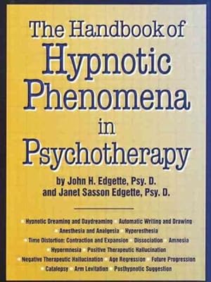 Seller image for Handbook of Hypnotic Phenomena in Psychotherapy for sale by GreatBookPrices