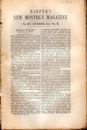 Seller image for Harper's New Monthly Magazine. Volume IX, No. LIV: November, 1854, for sale by Dorley House Books, Inc.