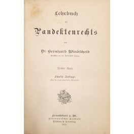 Image du vendeur pour Lehrbuch des Pandektenrechts mis en vente par Libreria Antiquaria Giulio Cesare di Daniele Corradi