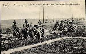 Ansichtskarte / Postkarte Deutsche Soldaten, Festungs Maschinengewehrabteilung, 1. WK, französisc...