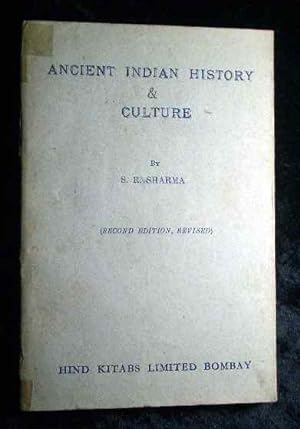 Bild des Verkufers fr Ancient Indian History & Culture. zum Verkauf von Roland Antiquariat UG haftungsbeschrnkt