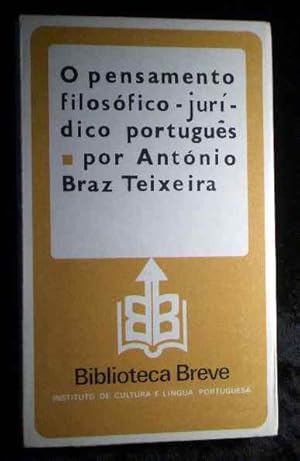Seller image for O pensamento filosofico-juridico portugues. for sale by Roland Antiquariat UG haftungsbeschrnkt