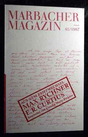 Imagen del vendedor de Marbacher Magazin Nr. 41 / 1987 Beiheft. Aus dem Briefwechsel Max Rychner - E. R. Curtius. a la venta por Roland Antiquariat UG haftungsbeschrnkt